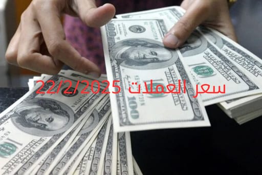 سعر الدولار والعملات في البنك المركزي وجميع البنوك المصرية 22-2-2025