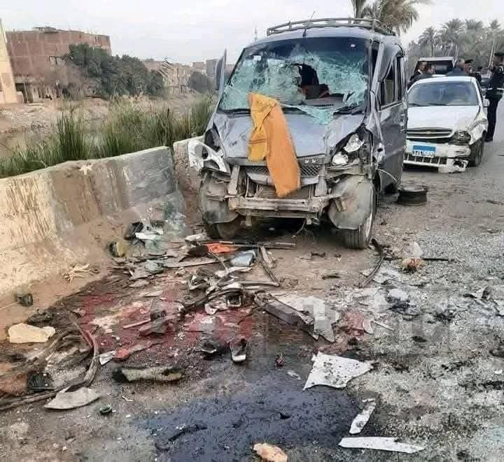 مصرع 6 وإصابة 17 في حادث تصادم مروع بالمنيا