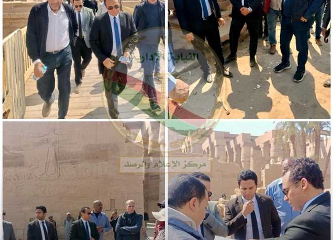 سقوط حجر أثري بمعبد الكرنك