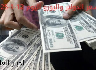 سعر الدولار والعملات في البنك المركزي وجميع البنوك المصرية 12-1-2025