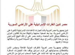 مصر تدرك خطورة ما يحدث في سوريا وتؤكد ضرورة الحل السلمي للأزمة