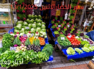 أسعار الخضار اليوم بالكيلو في سوق العبور الاثنين 13-1-2025
