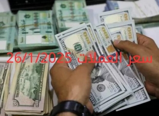 سعر الدولار والعملات في البنك المركزي وجميع البنوك المصرية 26-1-2025